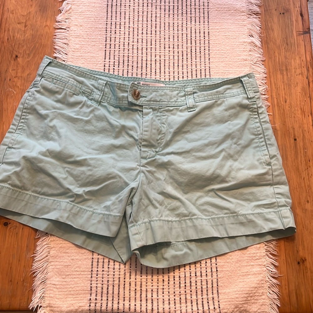 Great aqua color Gap Favorite Khaki shorts!